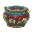 Курительница красная Латунь, эмаль, клуазоне Китай, 40-50-е годы ХХ века 1945 г инфо 10857v.