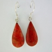 Серьги, серебро 925, коралл 001 01 21-00752 2009 г инфо 12354z.
